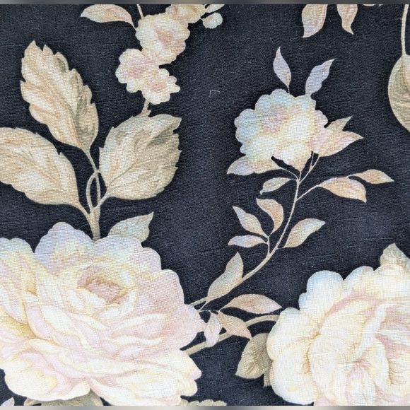 Ralph Lauren Winter Rose Floral Comforter Black Cotton With One Pillowcase KING - Picture 14 of 14